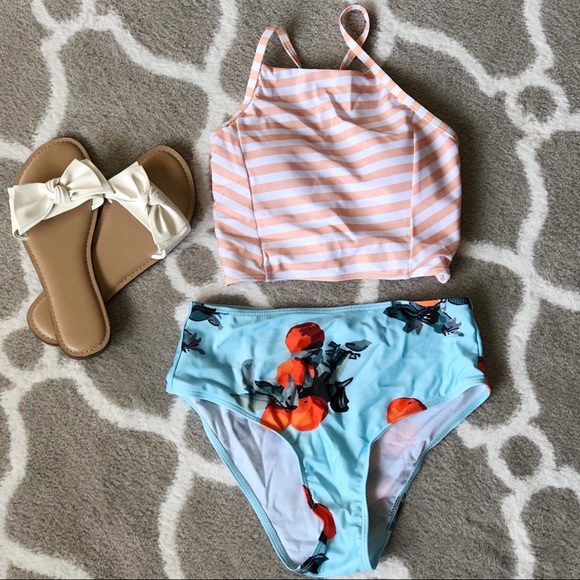 LAST ONE! ✨ Stripe + Floral Bikini - Picture 2 of 6